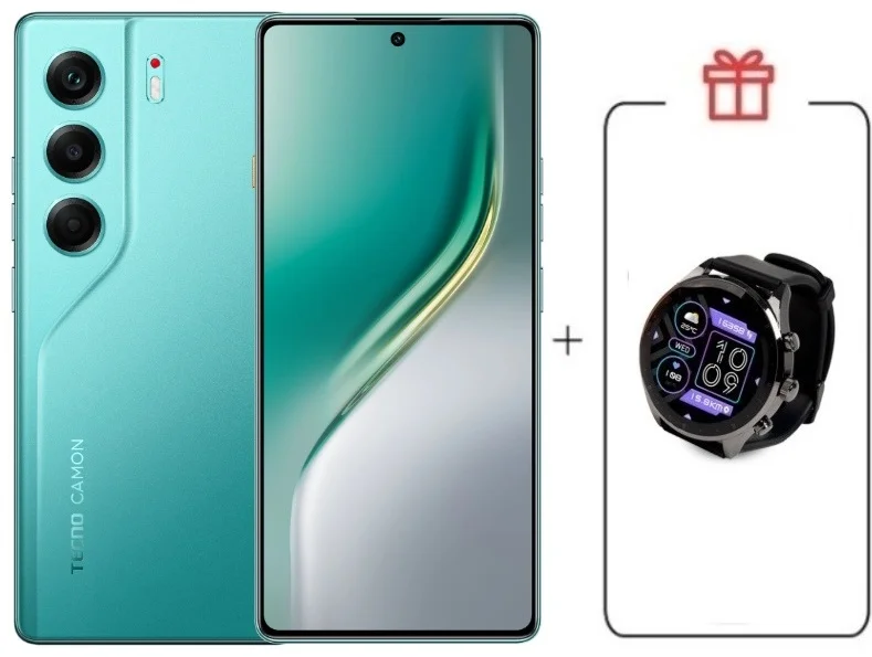 Смартфон Tecno Camon 40 8/256Gb Emerald Glow Green + подарок купить,NaN