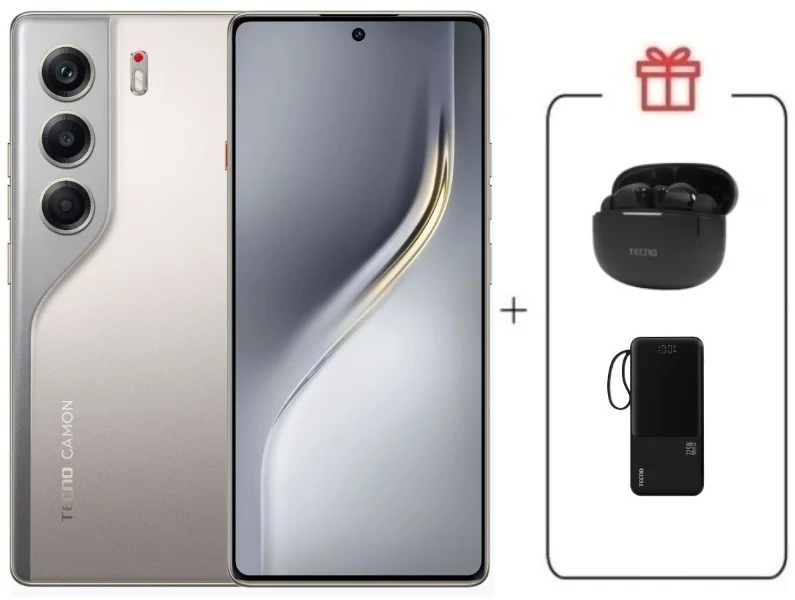 Смартфон Tecno Camon 40 8/256Gb Sandy Titanium + подарок купить,NaN