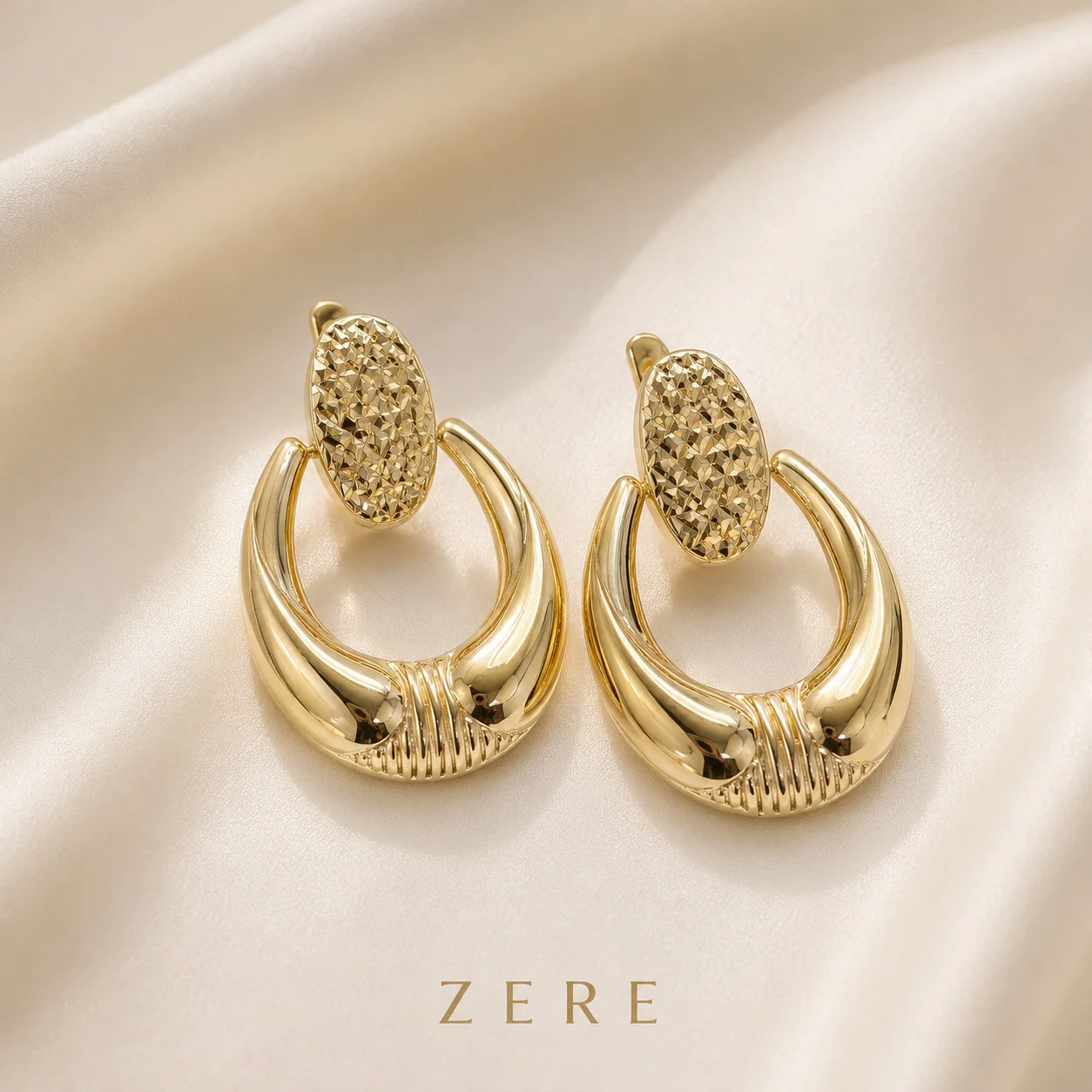 Серьги Zere ZR300609 винтаж жёлтое золото 2.87гр  купить,236950