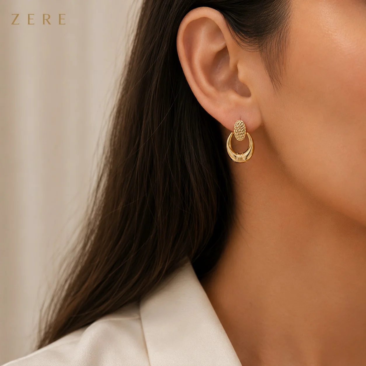 Серьги Zere ZR300609 винтаж жёлтое золото 2.87гр  купить,236950