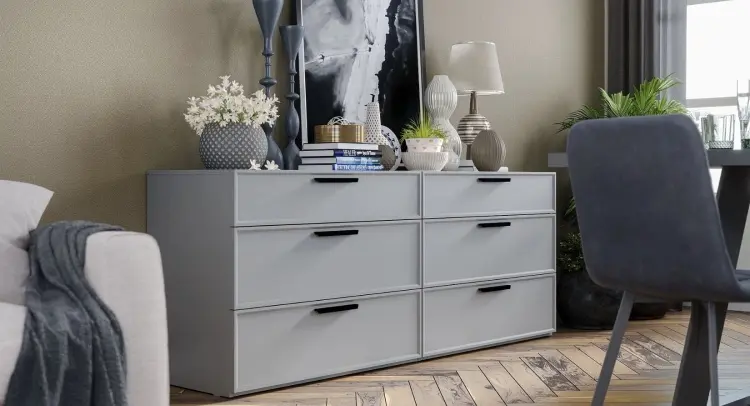 Комод Шатура Rimini, 88.8x46.2x71 см, серый купить,NaN