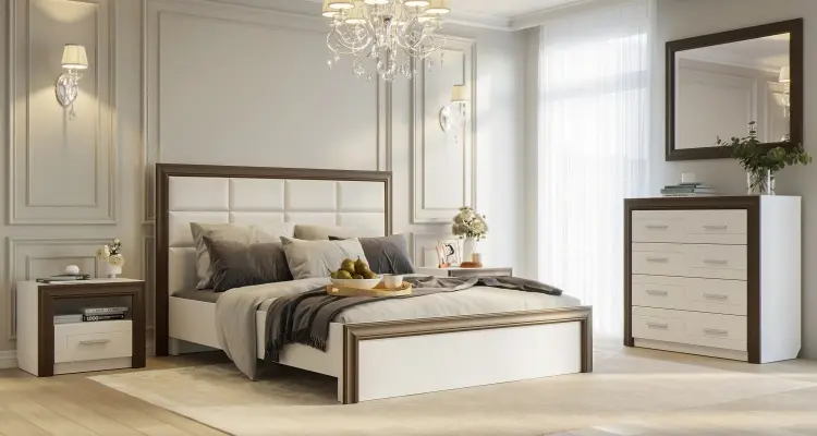 Кровать Речицадрев Итэлия 180х200 Р365.10 двуспальная, 180x200 см, подъёмный механизм, белый, темная бронза купить,NaN