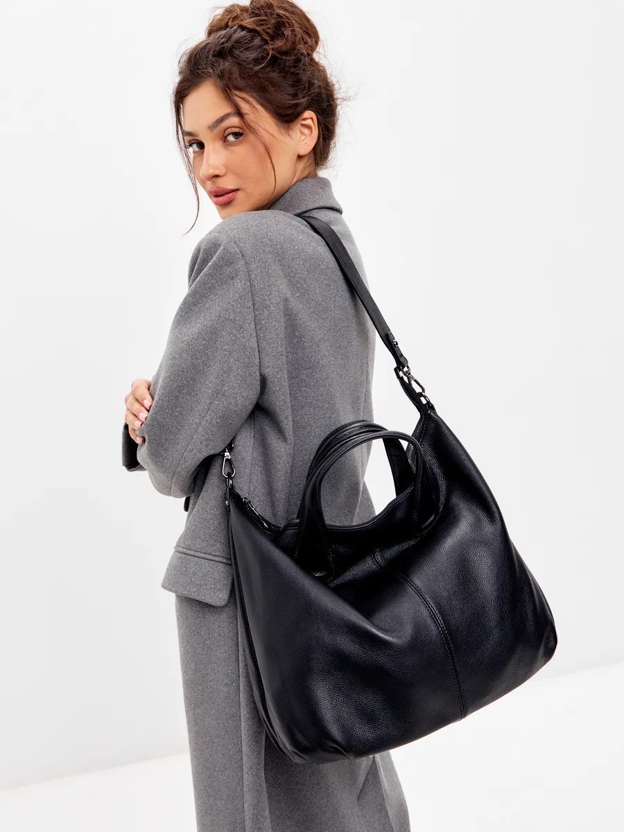 Мини-сумка FEELBAGS натуральная кожа черный купить,NaN