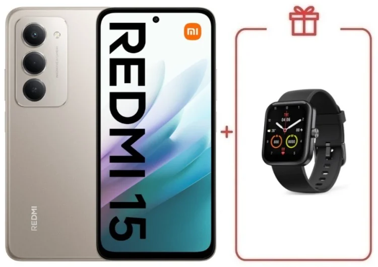 Смартфон Redmi 15 8 ГБ/256 ГБ серый + подарок купить,NaN