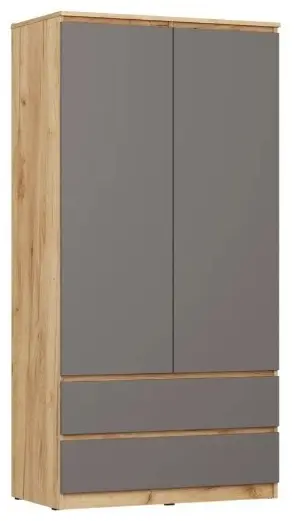Распашной шкаф Хелен, 80x210х46 см, графит, коричневый купить,NaN