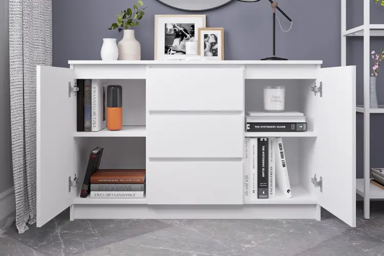 Комод СВ Мебель Денвер 479249, 120.1x39x75.4 см, белый купить,NaN