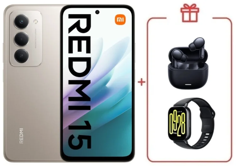Смартфон Redmi 15 8 ГБ/256 ГБ серый + подарок купить,NaN