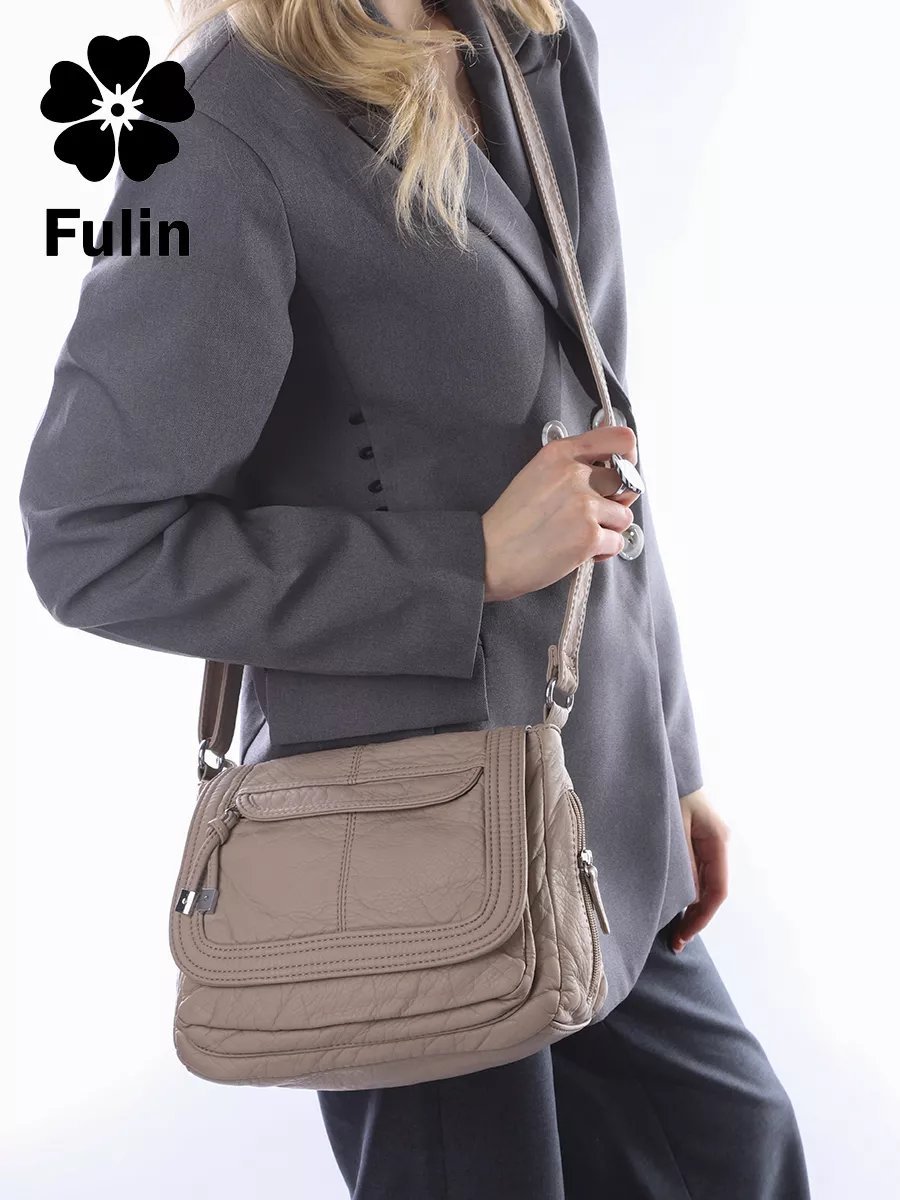 Сумка багет FULIN экокожа зеленый купить,NaN