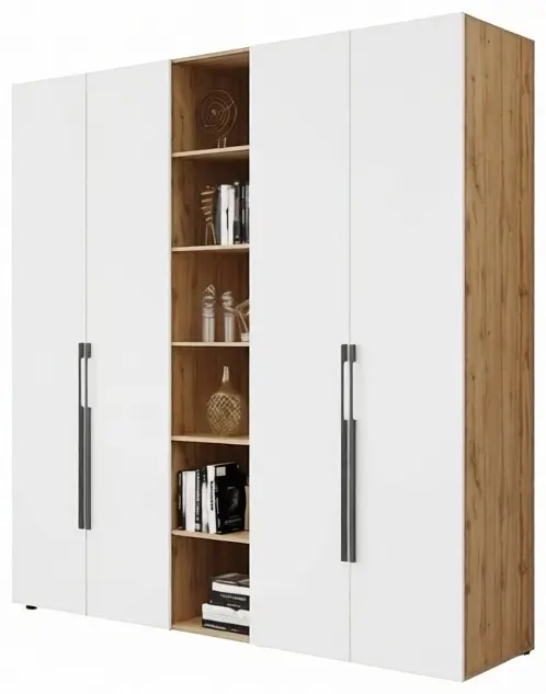 Шкаф-купе Grand mebel Атлас дуб вотан, 220x238х59 см, белый, коричневый купить,NaN