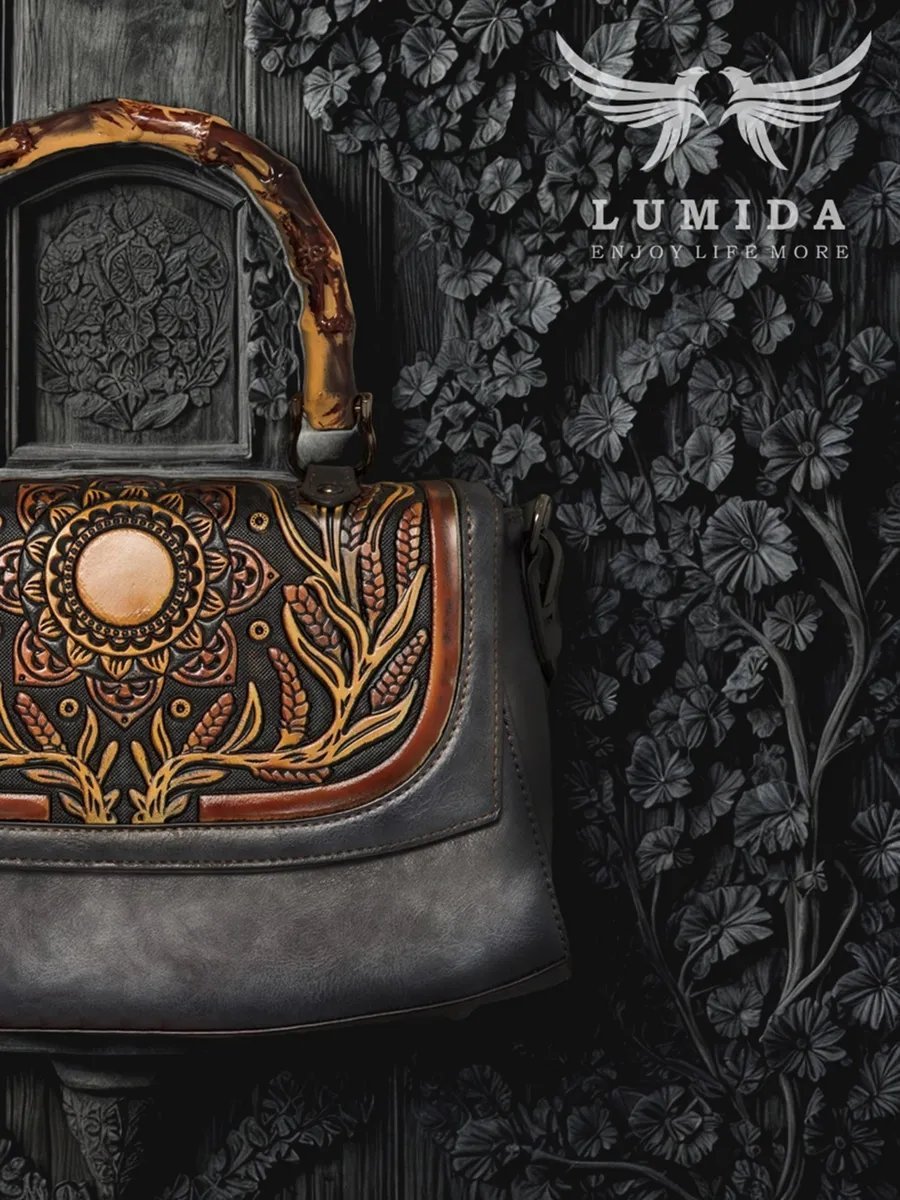 Мини-сумка Lumida натуральная кожа серый купить,NaN