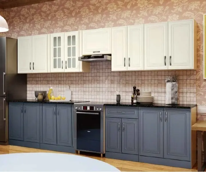 Кухонный гарнитур Grand Miks Триада, 300x220х60 см, ЛДСП, серый, бежевый купить,NaN