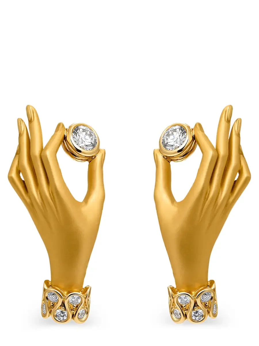 Серьги Carrera y Carrera Bonadea 06491-010101 желтое золото 10.72гр купить,NaN