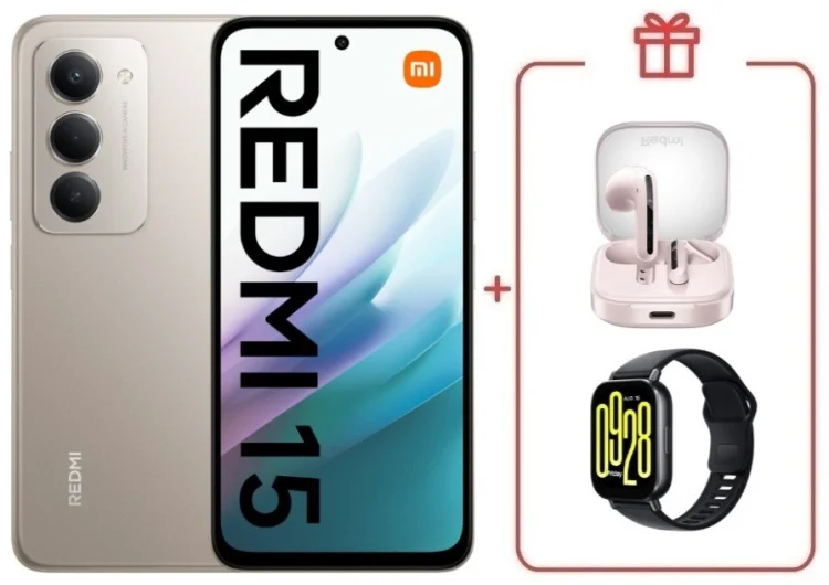 Смартфон Redmi 15 8 ГБ/256 ГБ серый + подарок купить,NaN
