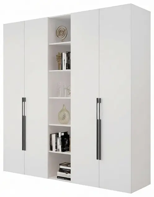 Распашной шкаф Grand mebel Атлас белый, 220x238х59 см, белый купить,NaN