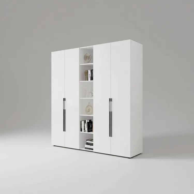 Распашной шкаф Grand mebel Атлас белый, 220x238х59 см, белый купить,NaN