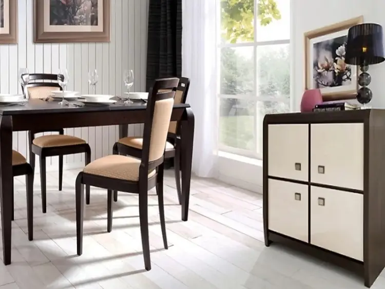 Обеденный стол BRW Лорен STO, 140х90x77 см, ЛДСП, МДФ, коричневый купить,NaN