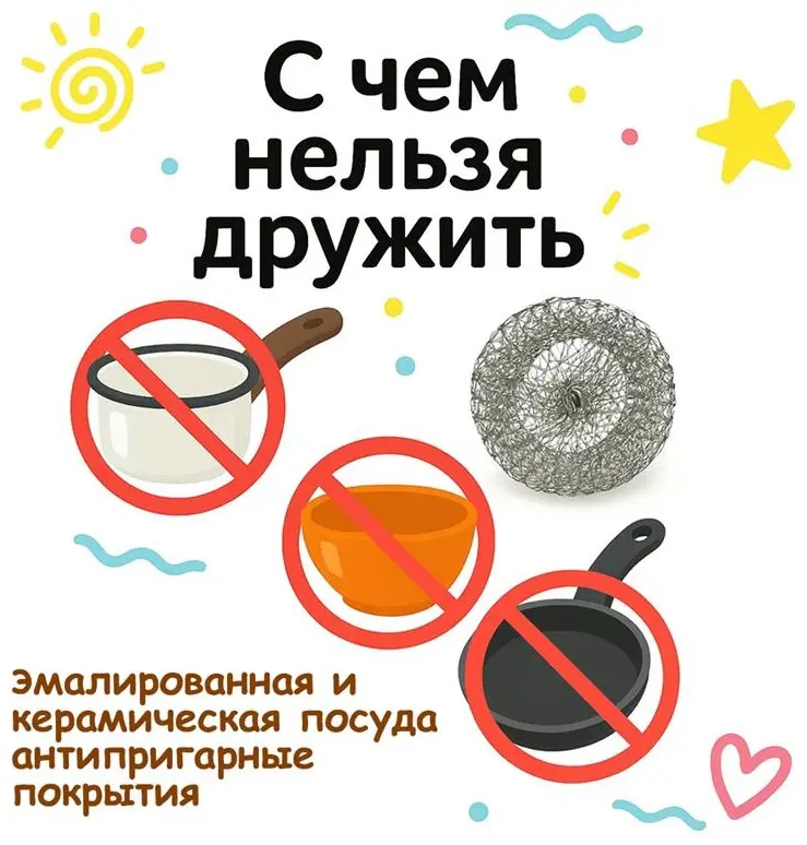 Мочалка универсальная Mebels.kz Губка Как - У - Бабушки 10 шт, металл купить,NaN