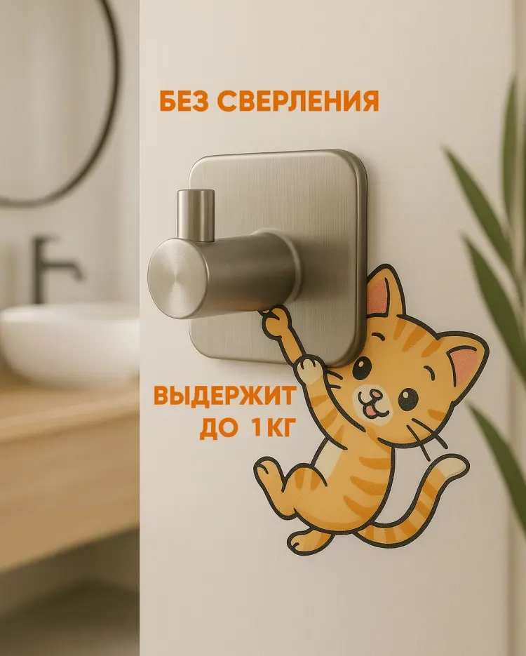 Mebels.kz набор крючков Серый 12 шт, нержавеющая сталь купить,NaN