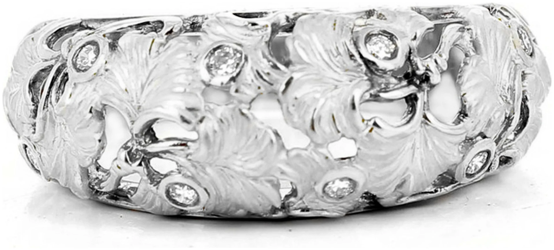 Кольцо Carrera y Carrera Ginkgo 09447 020101 белое золото 6.41гр 18.5р купить,NaN