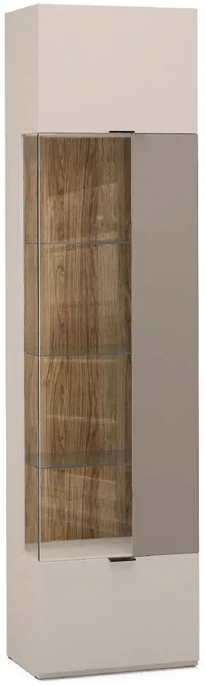 Шкаф-витрина Шатура напольный Soho беж 232.6х59.4х40 см купить,NaN