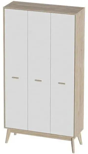 Распашной шкаф Мебельград Калгари, 118.5x220х58 см, коричневый, белый купить,NaN