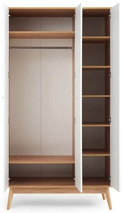 Распашной шкаф Мебельград Калгари, 118.5x220х58 см, коричневый, белый купить,NaN