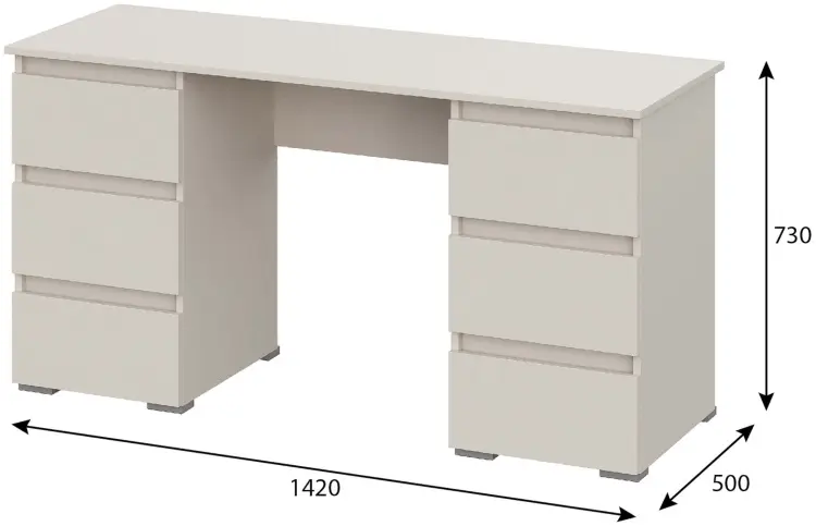 Стол письменный Сурская мебель Люмо, 142х50x73 см, бежевый купить,NaN