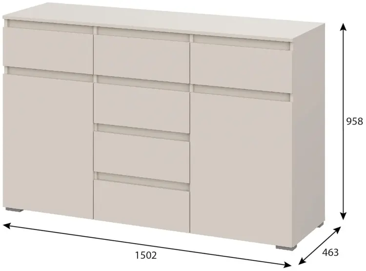 Комод Сурская мебель Люмо, 150.2x46.3x95.8 см, бежевый купить,NaN
