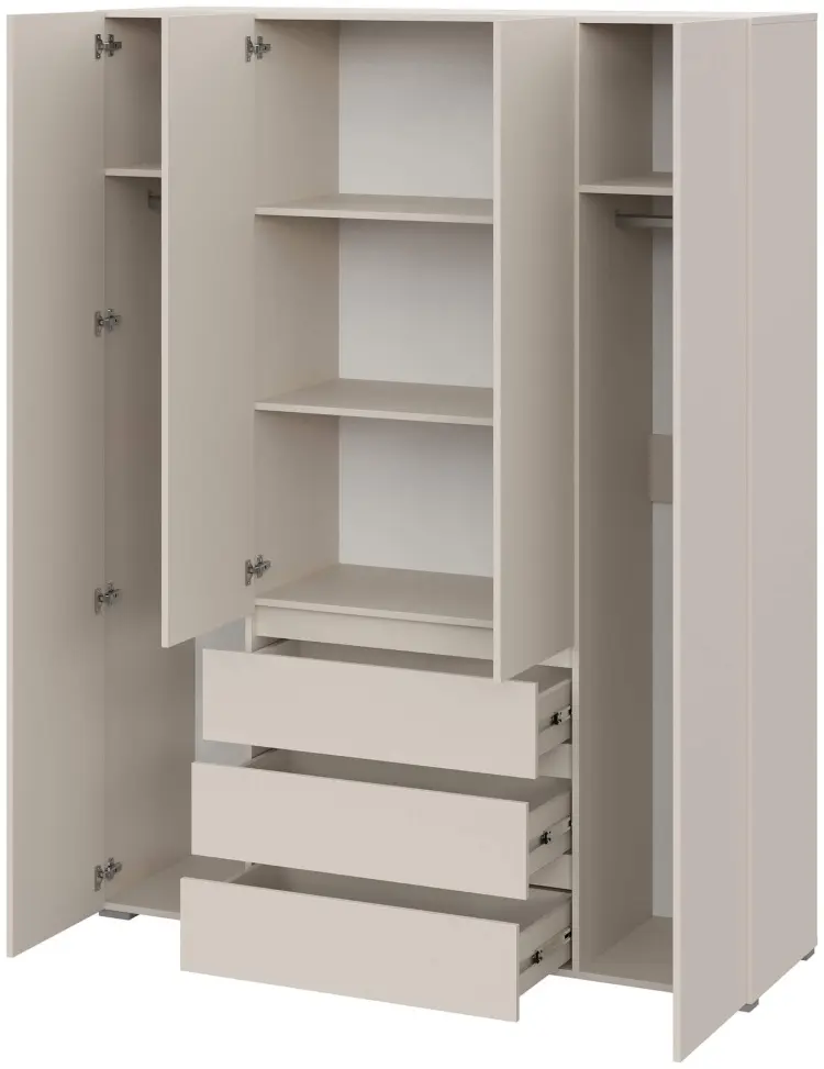 Распашной шкаф Сурская мебель Люмо, 160.2x210х46.3 см, бежевый купить,NaN