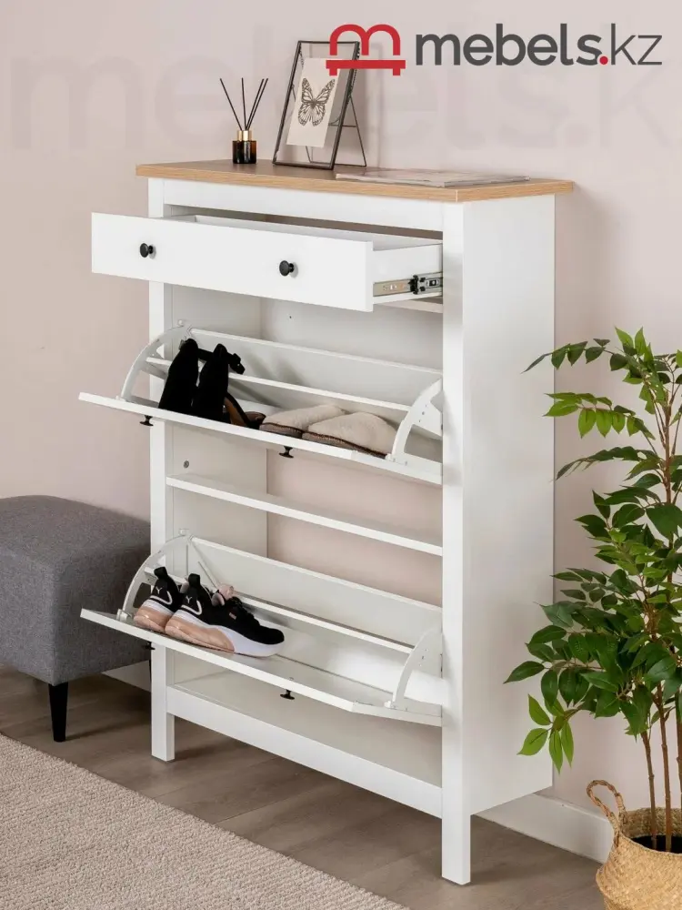Обувница Mebels.kz Сага 92x29.9x122.3 см, ЛДСП, МДФ купить,NaN