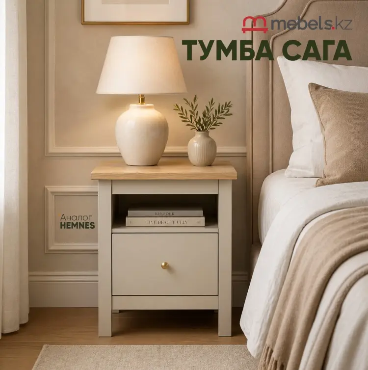 Тумба Mebels.kz Сага, 51.2x62.2x41.4 см, бежевый купить,NaN