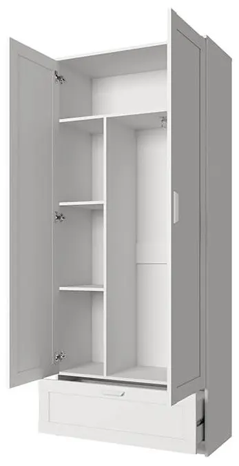 Распашной шкаф АНРЭКС Скаген, 90x210х42.2 см, белый купить,NaN