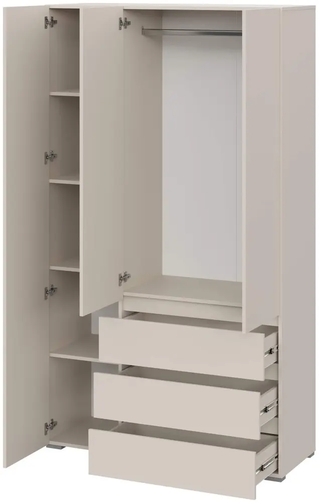 Распашной шкаф Сурская мебель Люмо, 120.2x210х46.3 см, бежевый купить,NaN