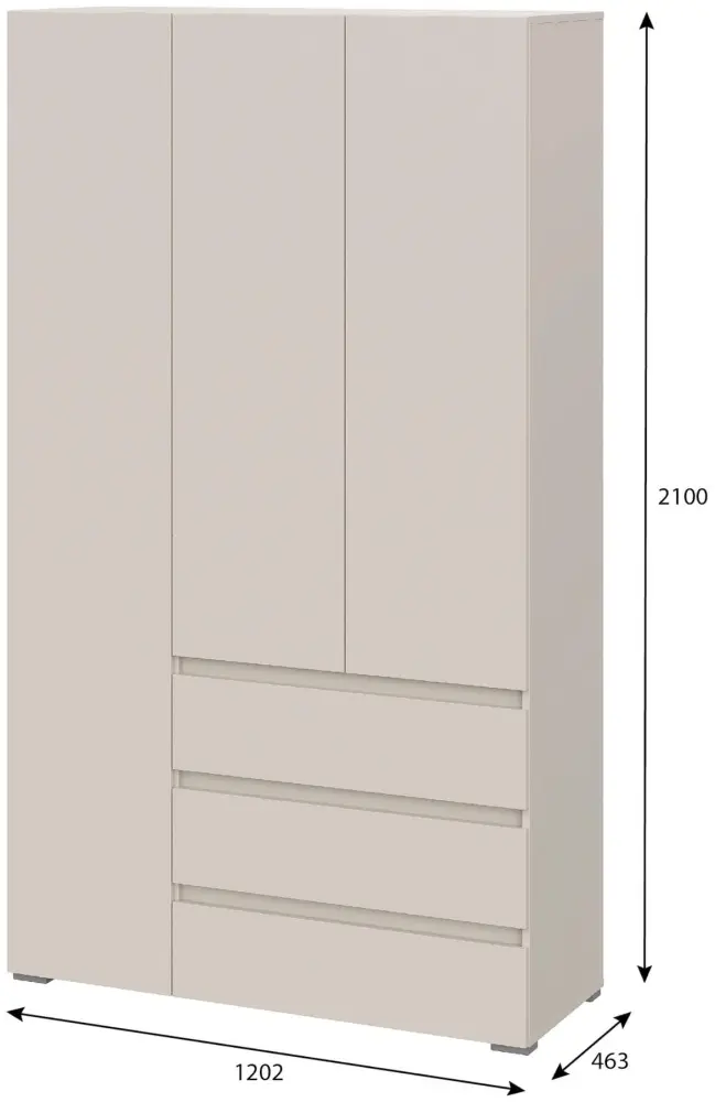 Распашной шкаф Сурская мебель Люмо, 120.2x210х46.3 см, бежевый купить,NaN