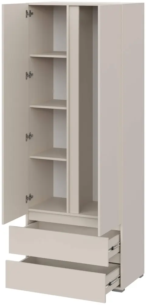 Распашной шкаф Сурская мебель Люмо, 80x210х46.3 см, бежевый купить,NaN