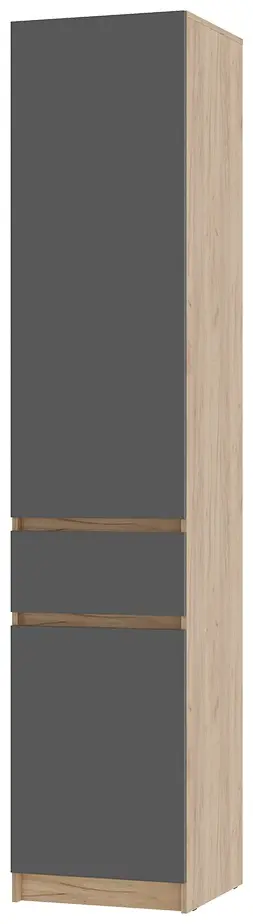 Шкаф-пенал BTS багира 2, 50.2x238.4х51 см, золотой, графит купить,NaN