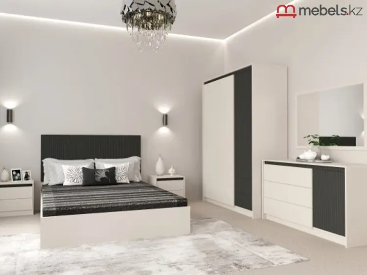 Распашной шкаф Mebels.kz Монако SZF3D2S, 150x220х61 см, серый, бежевый купить,NaN