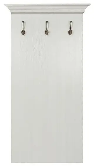 Вешалка настенная Пинскдрев Турин, МДФ, 74x146 см, белый, серый купить,NaN