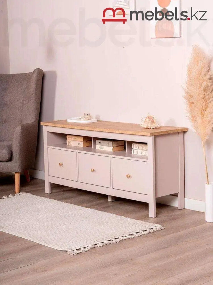 ТВ-тумба напольная Mebels.kz Сага, 131.2x62.2x41.4 см, бежевый купить,NaN