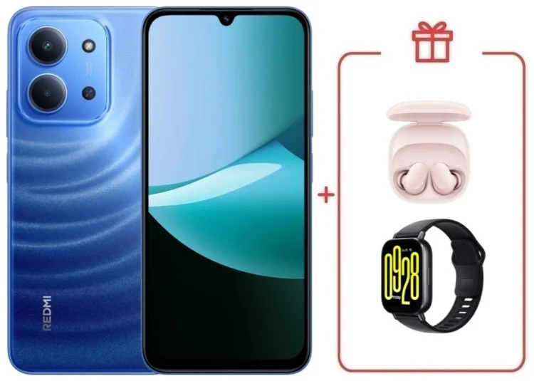 Смартфон Redmi 15C 4 ГБ/128 ГБ голубой + подарок купить,NaN
