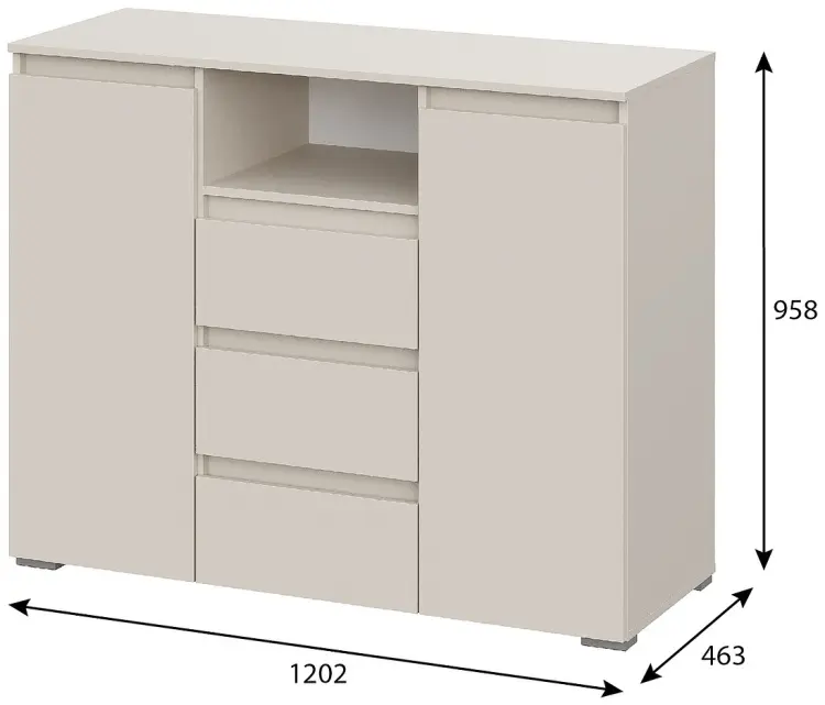 Комод Сурская мебель Люмо, 120.2x46.3x95.8 см, бежевый купить,NaN