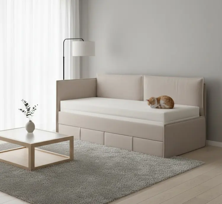 Кровать подростковая Шатура Sona A6C-01.KG, 90x200 см, бежевый купить,NaN