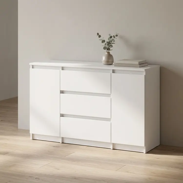 Комод Денвер, 120.1x39x75.4 см, белый купить,NaN