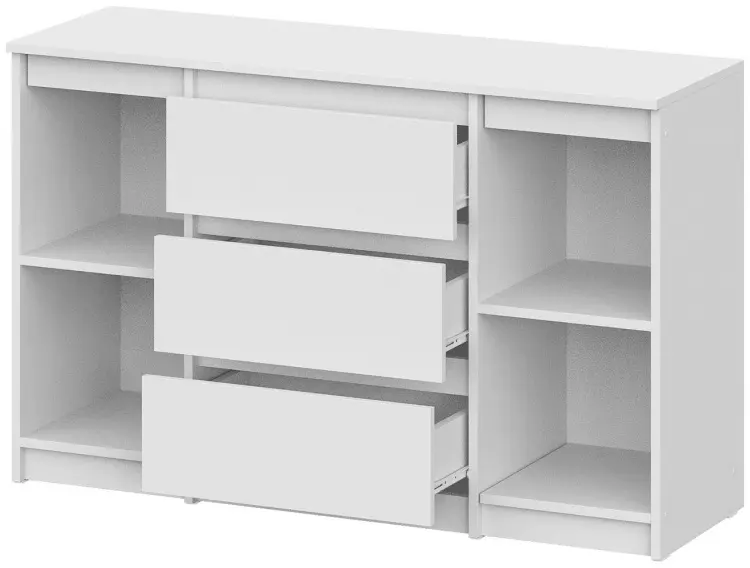 Комод Денвер, 120.1x39x75.4 см, белый купить,NaN