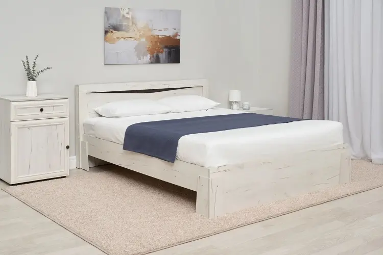 Кровать Стендмебель Паола MGC11810 двуспальная, 160x200 см (без матраса, без подъёмного механизма) светло серый купить,NaN
