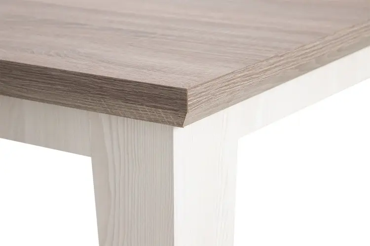 Обеденный стол BRW Брест Марсель STO 130/170, 130х85x75 см, ЛДСП, белый, коричневый купить,NaN