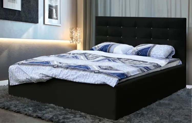 Олмеко Виктория с ПМ 160х200 черный купить,NaN