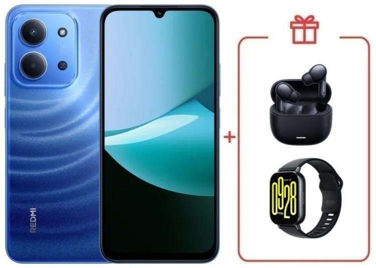 Смартфон Redmi 15C 4 ГБ/128 ГБ голубой + подарок купить,NaN