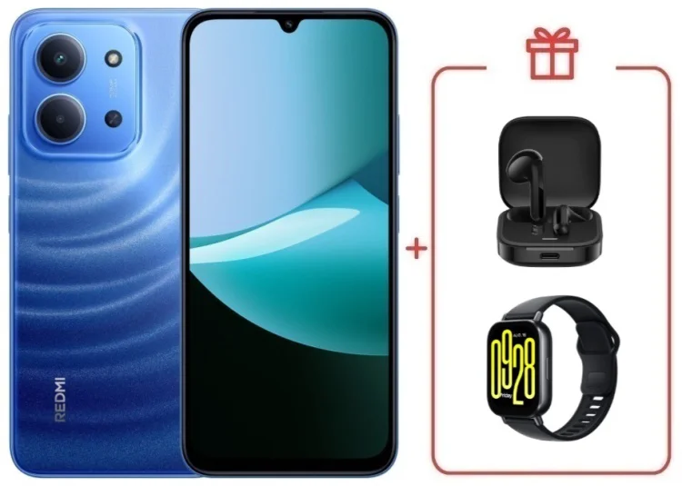 Смартфон Redmi 15C 4 ГБ/128 ГБ голубой + подарок купить,NaN