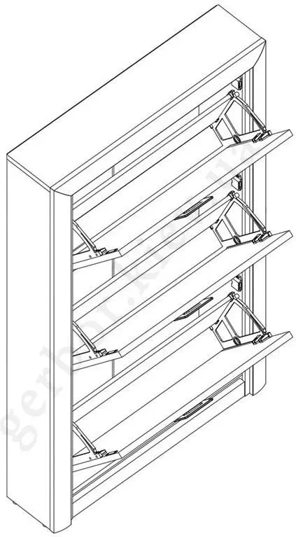 Тумба для обуви Гербор 70.50x17.50x121.5 см, ЛДСП, МДФ купить,NaN
